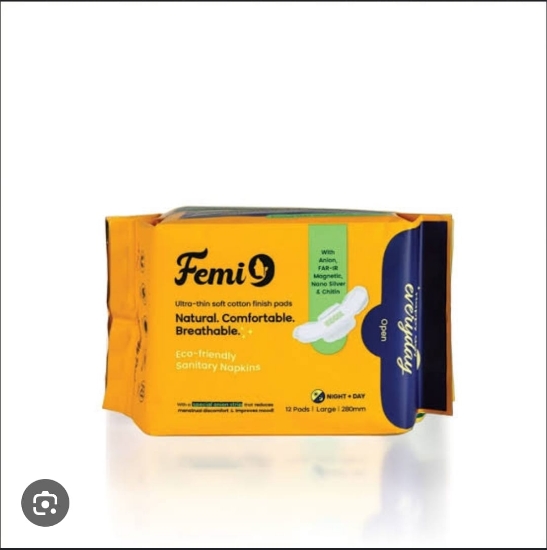 Picture of Femi 9 - Sanitary Pads NATURAL, COMFORTABLE, BREATHABLE