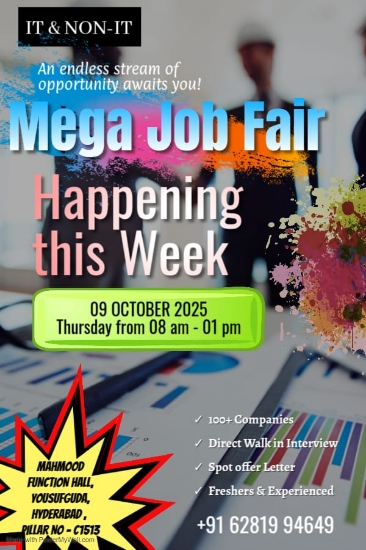 Picture of Mega Job Fair in Hyderabad – Tech & Non-Tech Job Seekers