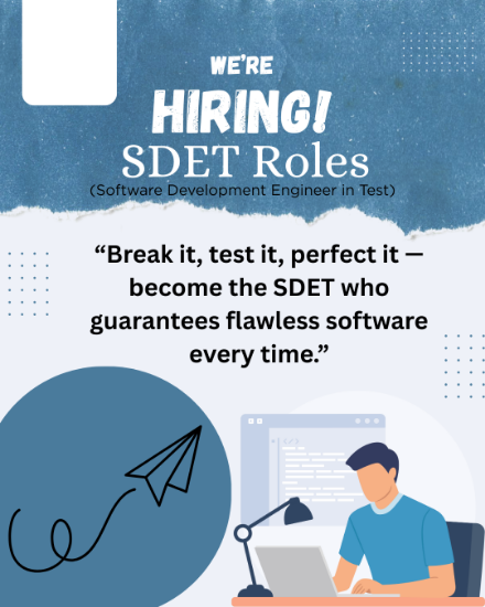 Picture of SDET (Software Development Engineer in Test) – Hiring Freshers