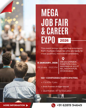Picture of Mega Job Fair in Hyderabad – Tech & Non-Tech Job Seekers