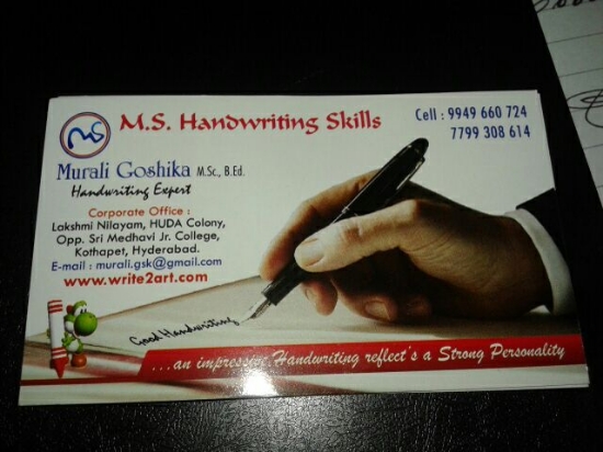 Picture of M.S HANDWRITING SKILLS