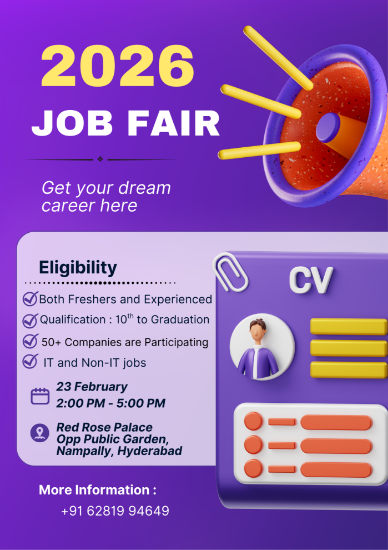 Picture of Mega Job Fair in Hyderabad – Tech & Non-Tech Job Seekers